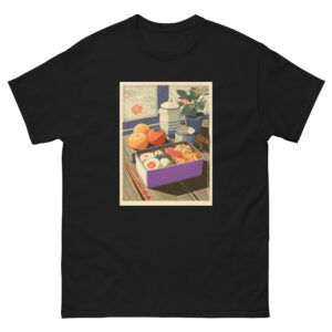 unisex-classic-tee-black-front-68f7db6eca8f1.jpg Obentō — Retro Lunch Moments