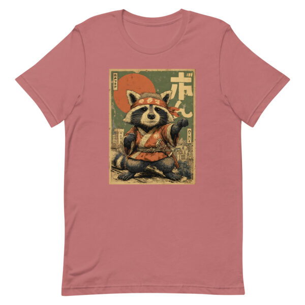 unisex-staple-t-shirt-mauve-front-6914e5a3221f5.jpg Urban Raccoon Fighter Tee