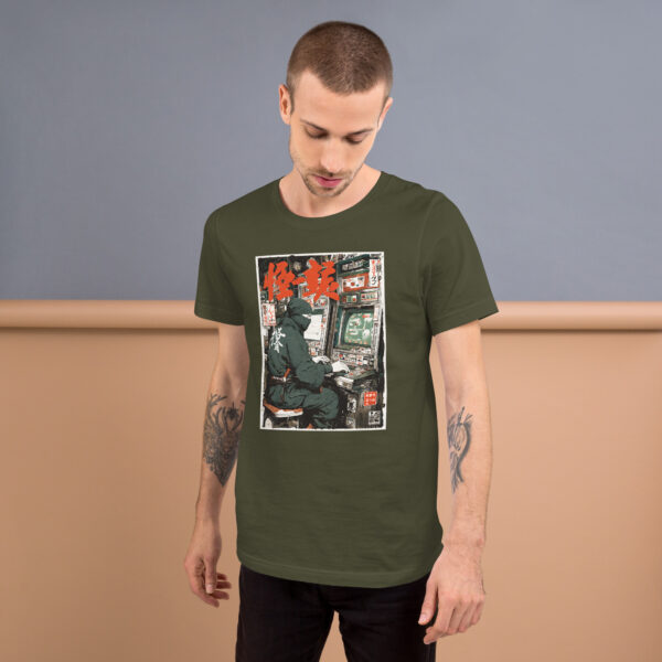unisex-staple-t-shirt-military-green-front-6914d3ca9601c.jpg The Ninja Gamer Tee