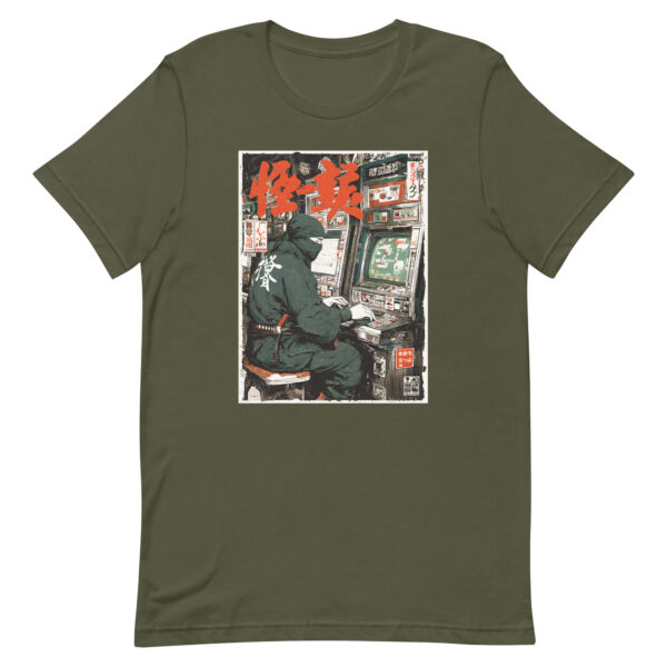unisex-staple-t-shirt-military-green-front-6914d3cb663ba.jpg The Ninja Gamer Tee
