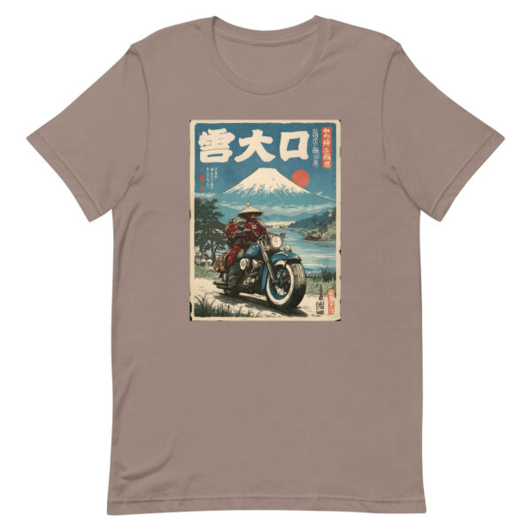 unisex-staple-t-shirt-pebble-front-6914d1f2ec938.jpg Samurai Biker Fuji Tee