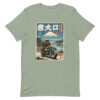 unisex-staple-t-shirt-sage-front-6914d1f32307a.jpg Samurai Biker Fuji Tee