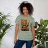 unisex-staple-t-shirt-sage-front-6914e5a38bfd8.jpg Urban Raccoon Fighter Tee