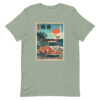 unisex-staple-t-shirt-sage-front-6914eb2db4b91.jpg The Japan Van Life Tee