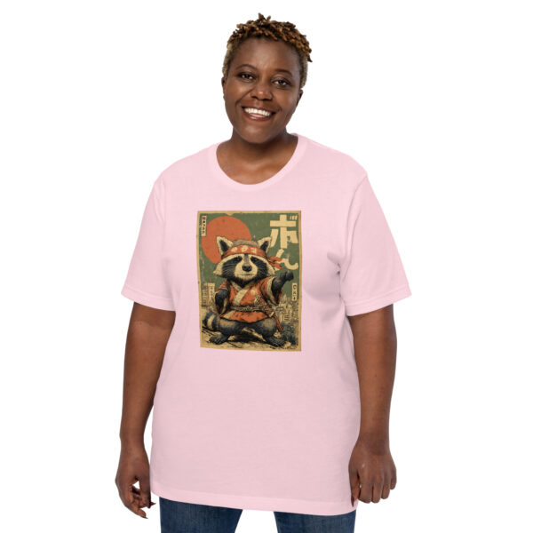 unisex-staple-t-shirt-soft-pink-front-6914e5a3c0a0a.jpg Urban Raccoon Fighter Tee