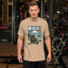 unisex-staple-t-shirt-tan-front-6914d1f26f554.jpg Samurai Biker Fuji Tee