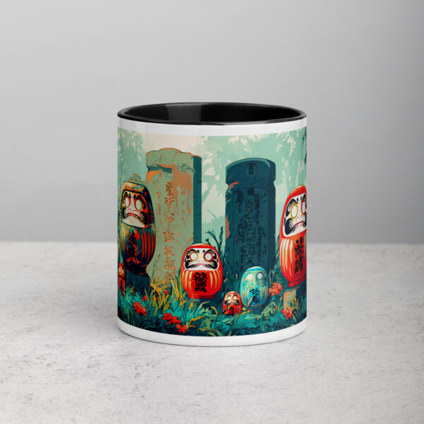 Haunted Daruma Grounds Mug with Color Inside
