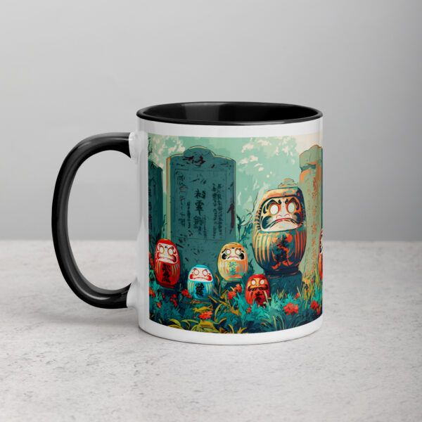Haunted Daruma Grounds Mug with Color Inside
