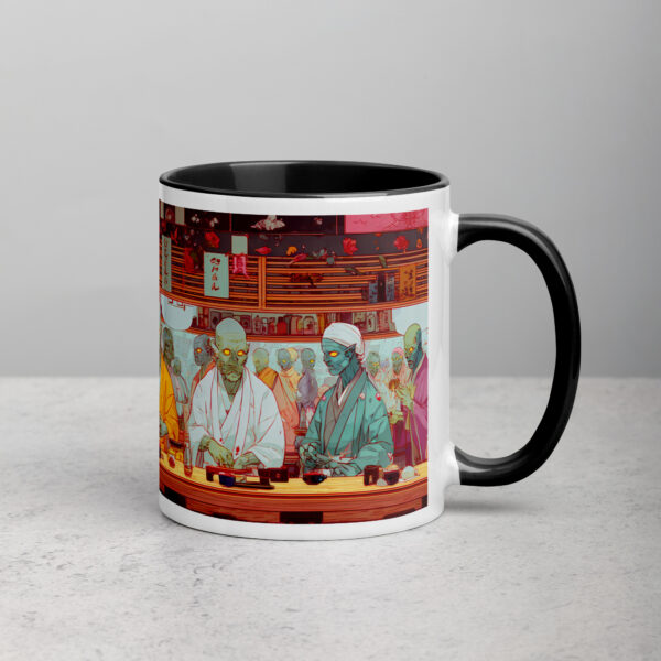 Zombie Sushi Bar Mug with Color Inside