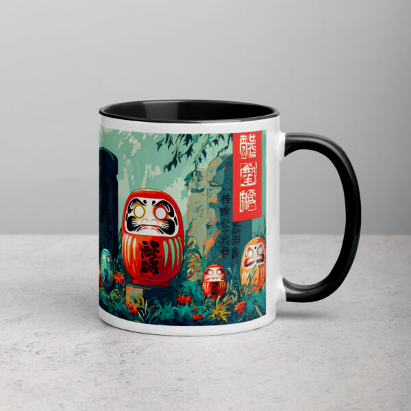 Haunted Daruma Grounds Mug with Color Inside