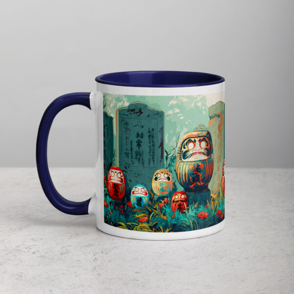 Haunted Daruma Grounds Mug with Color Inside