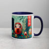 Haunted Daruma Grounds Mug with Color Inside