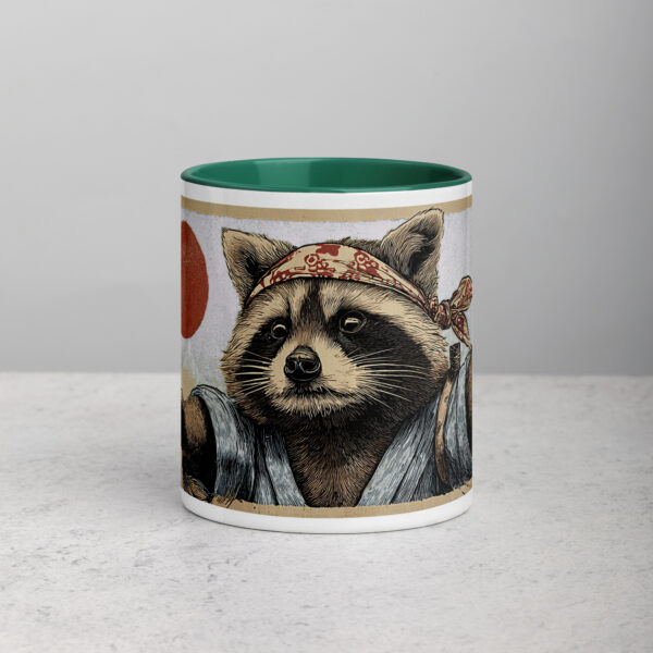 white-ceramic-mug-with-color-inside-dark-green-11-oz-front-6927494a3bc0d.jpg Tanuki Headband Portrait Mug
