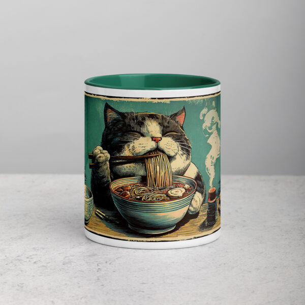 white-ceramic-mug-with-color-inside-dark-green-11-oz-front-69274eca07b09.jpg Happy Noodle Cat Mug