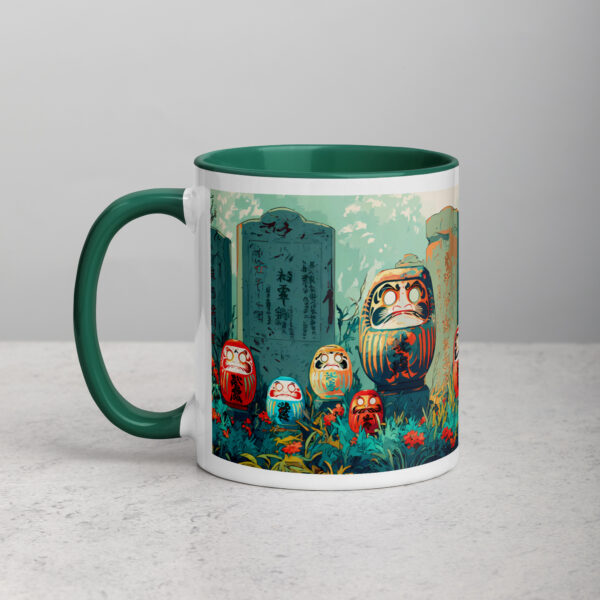 Haunted Daruma Grounds Mug with Color Inside