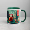 Haunted Daruma Grounds Mug with Color Inside