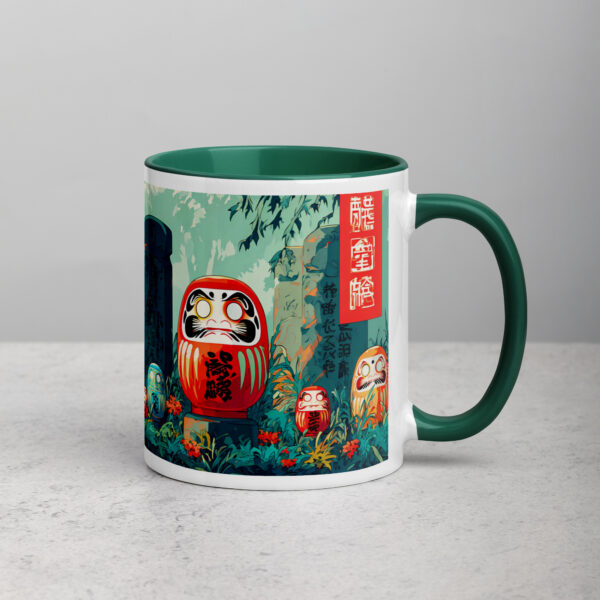 Haunted Daruma Grounds Mug with Color Inside