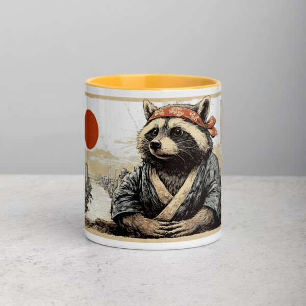 white-ceramic-mug-with-color-inside-golden-yellow-11-oz-front-692748e8509b7.jpg Master Tanuki Raccoon Mug