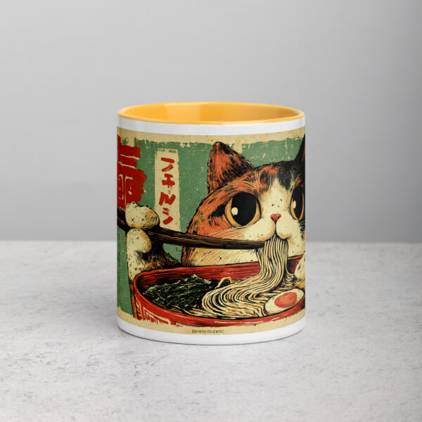 white-ceramic-mug-with-color-inside-golden-yellow-11-oz-front-69274e75b2fe1.jpg Cute Cat Ramen Lover Mug