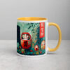 Haunted Daruma Grounds Mug with Color Inside