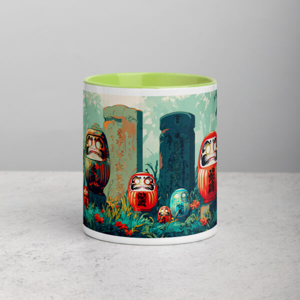 Haunted Daruma Grounds Mug with Color Inside