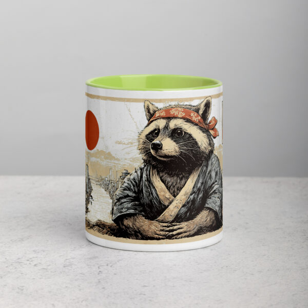 white-ceramic-mug-with-color-inside-green-11-oz-front-692748e850afb.jpg Master Tanuki Raccoon Mug