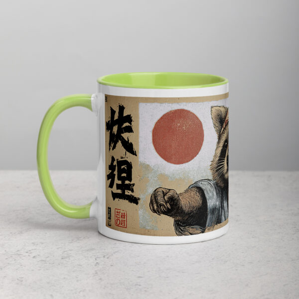 white-ceramic-mug-with-color-inside-green-11-oz-left-6927494a3c2a3.jpg Tanuki Headband Portrait Mug