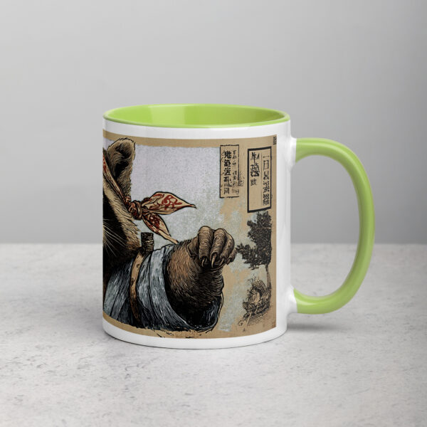 white-ceramic-mug-with-color-inside-green-11-oz-right-6927494a3c2ed.jpg Tanuki Headband Portrait Mug