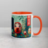 Haunted Daruma Grounds Mug with Color Inside