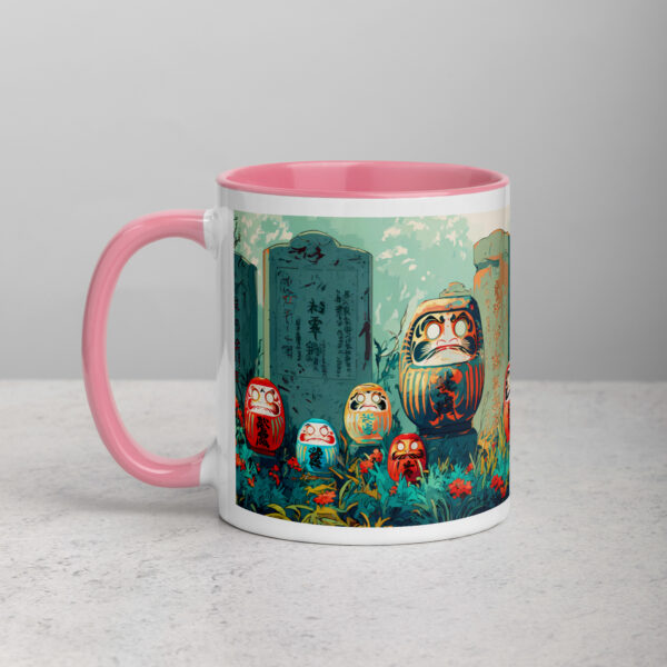 Haunted Daruma Grounds Mug with Color Inside