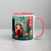 Haunted Daruma Grounds Mug with Color Inside