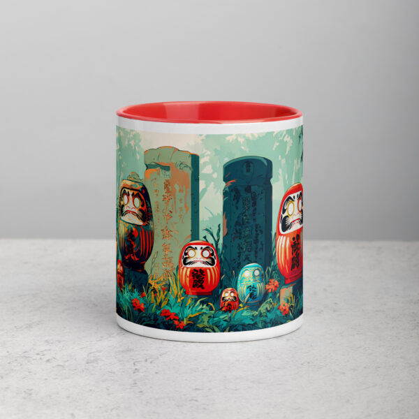 Haunted Daruma Grounds Mug with Color Inside