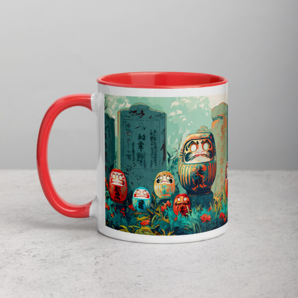 Haunted Daruma Grounds Mug with Color Inside