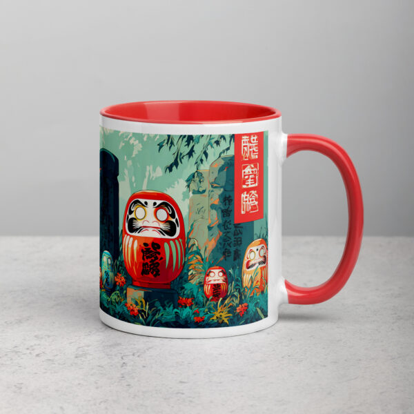 Haunted Daruma Grounds Mug with Color Inside