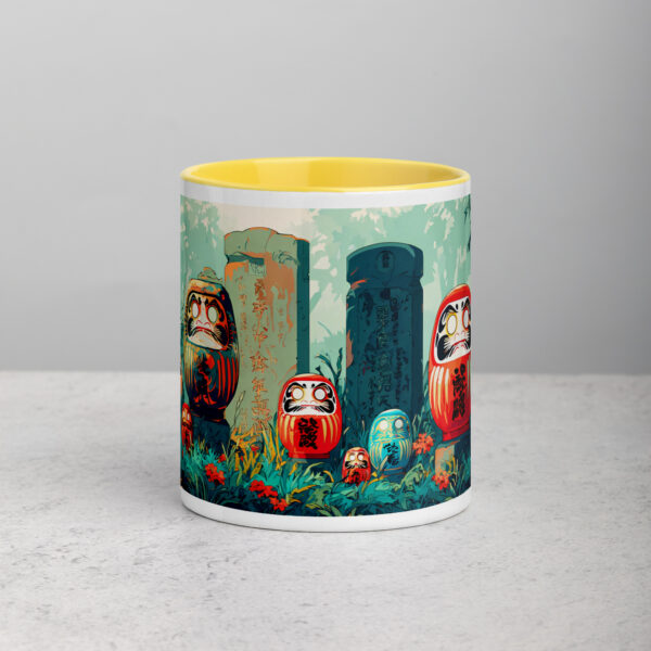 Haunted Daruma Grounds Mug with Color Inside