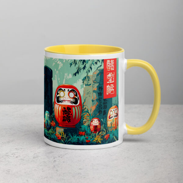 Haunted Daruma Grounds Mug with Color Inside