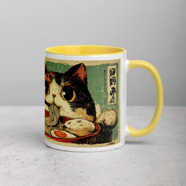 white-ceramic-mug-with-color-inside-yellow-11-oz-right-69274e75b3304.jpg Cute Cat Ramen Lover Mug